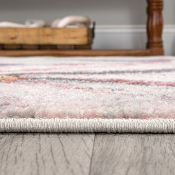 Pastello Modern Abstract Muted Flowers Area Rug